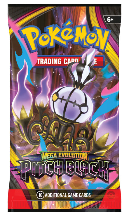 Pokémon TCG Mega Evolution Pitch Black booster pack — Mega Chandelure ex art