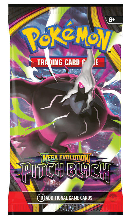 Pokémon TCG Mega Evolution Pitch Black booster pack — Mega Darkrai ex art