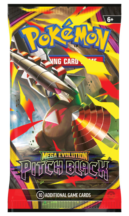 Pokémon TCG Mega Evolution Pitch Black booster pack — Mega Excadrill ex art