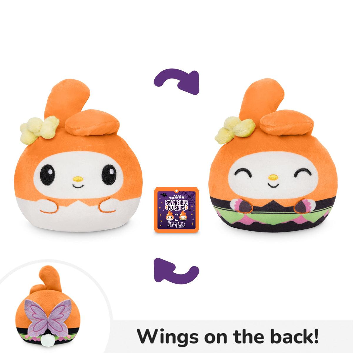 TeeTurtle Sanrio Halloween My Melody Reversible Plushie (4")