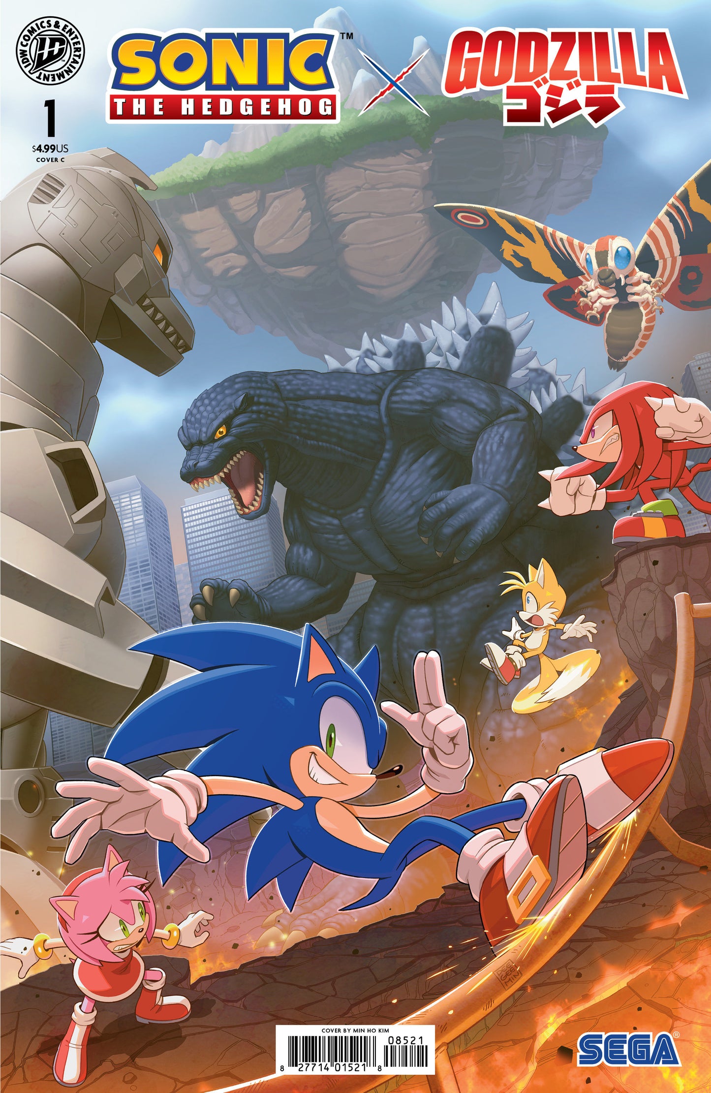 Sonic the Hedgehog x Godzilla #1 Cover C Kim Variant