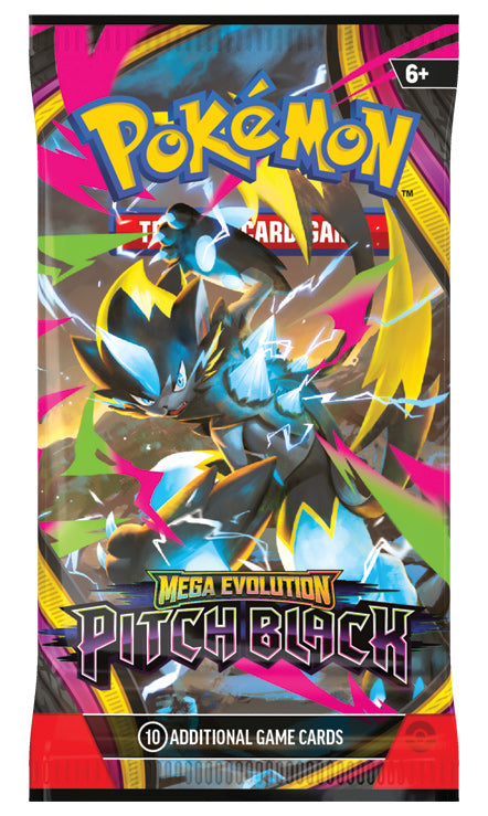 Pokémon TCG Mega Evolution Pitch Black booster pack — Mega Zeraora ex art